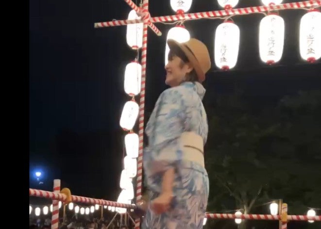 荻野目洋子が「遊行寺盆踊り」に参加　踊り念仏と夏祭りの熱気に感謝の投稿