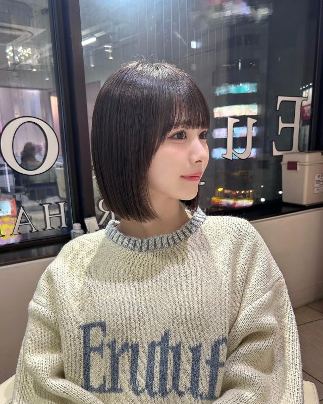 ≠ME尾木波菜、今年初カット ︎︎姿を披露💞「前さがりで毛先はバツッと」