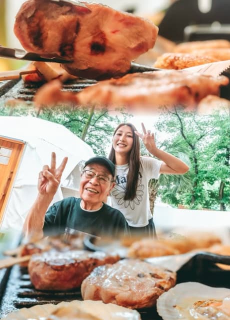 美人なでしこ塩越柚歩、家族BBQショットで満面の笑み