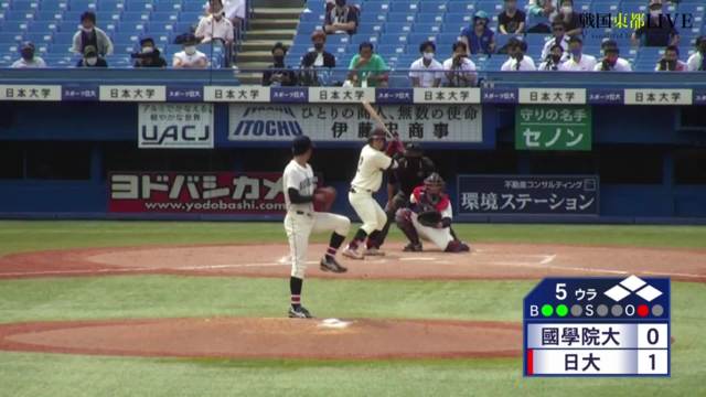 國學院大学 vs 日本大学（1回戦）東都大学野球（秋季1部）【ハイライト】