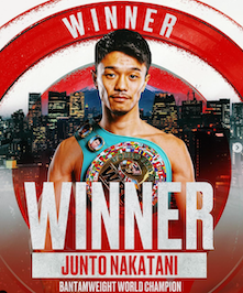 中谷潤人が圧巻の1RKO勝利で初防衛！