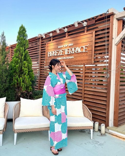 上村彩子、ブーナちゃんカラーの浴衣で夏を彩る