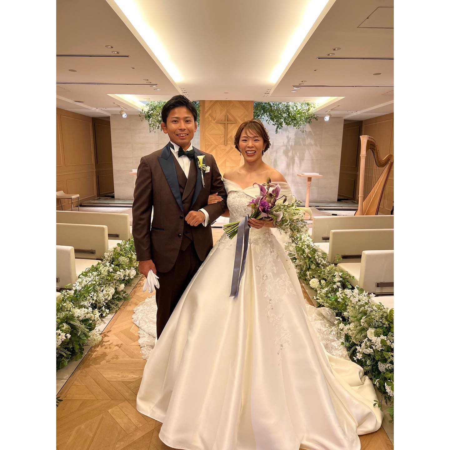 レスリング・金城(川井)梨紗子が結婚式の様子を公開！「ドレス姿素敵です🥹」「旦那さんもイケメン😆」