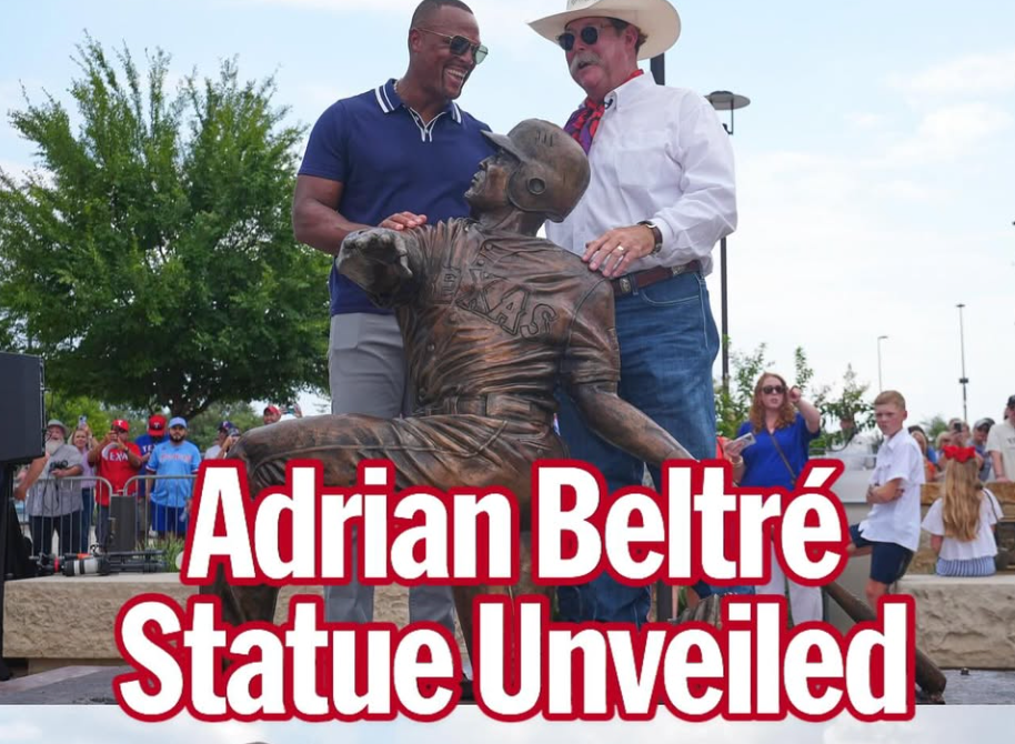 歓喜の瞬間！レンジャーズが元主砲アドリアン・ベルトレ像を公開