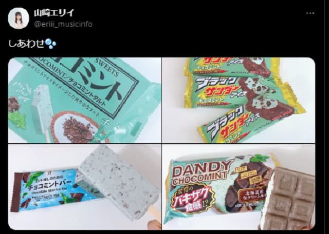 「好きな食べ物に囲まれる幸せ」女性アーティストが”あの味”のアイスの写真をアップ