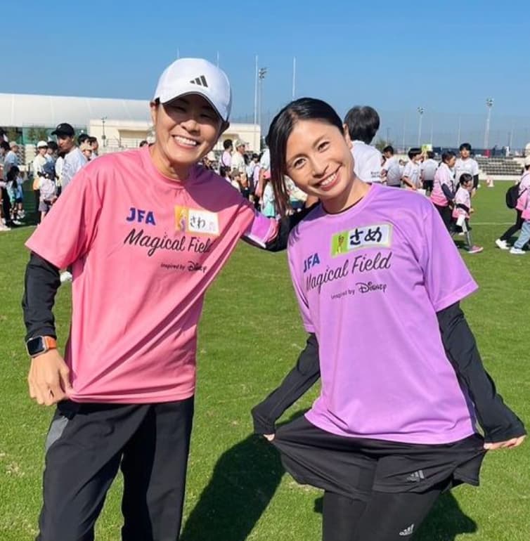 元なでしこジャパン鮫島彩　「JFA Magical Field Inspired by Disney」 with 澤キャプテン」