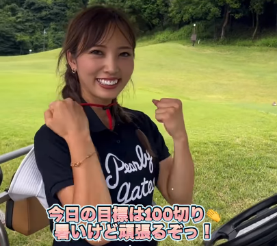 「ポスターにして飾りたい」野球美女子のゴルフ挑戦記！スコア100切りを目指す”姫スイング”「パーフェクトビューティー」