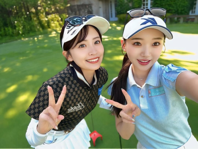 "透明感抜群"美女ゴルファーツーショットに惚れ惚れ！酒井里奈、髙原花奈との仲良しインスタ投稿にファン歓喜！
