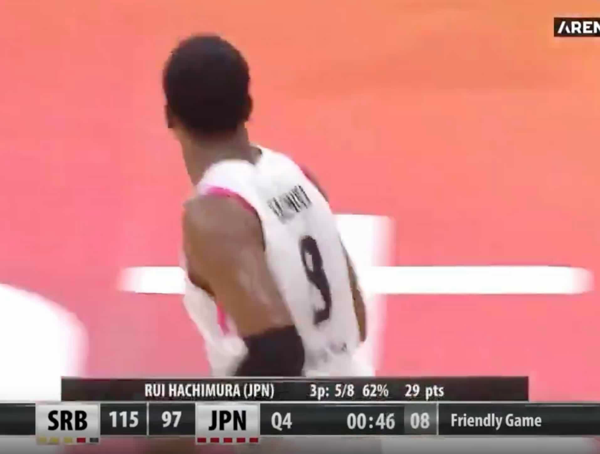 バスケ日本代表の八村塁のセルビア戦ハイライト