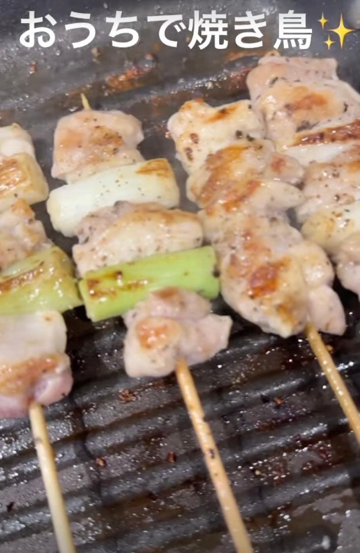 あのタレントがお家焼き鳥で夏満喫