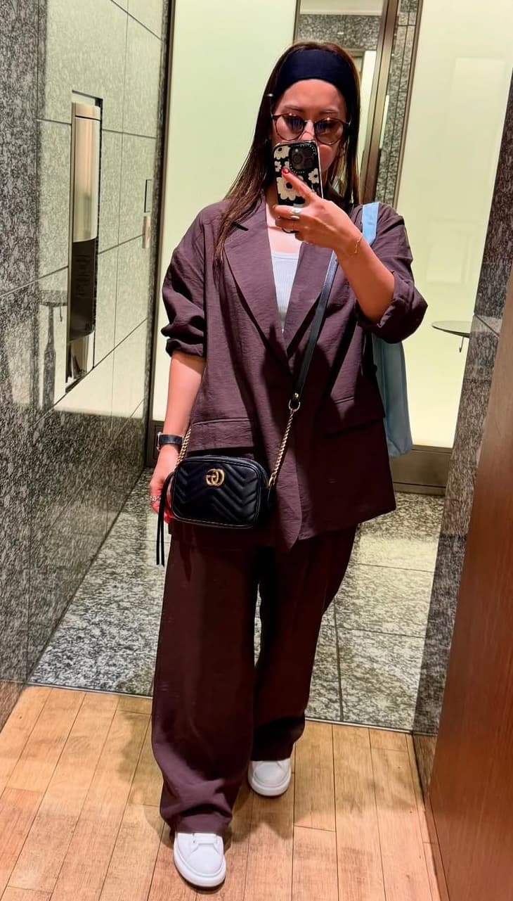 宮里藍、セットアップ私服姿でパシャリ！「カッコ良い」の声！