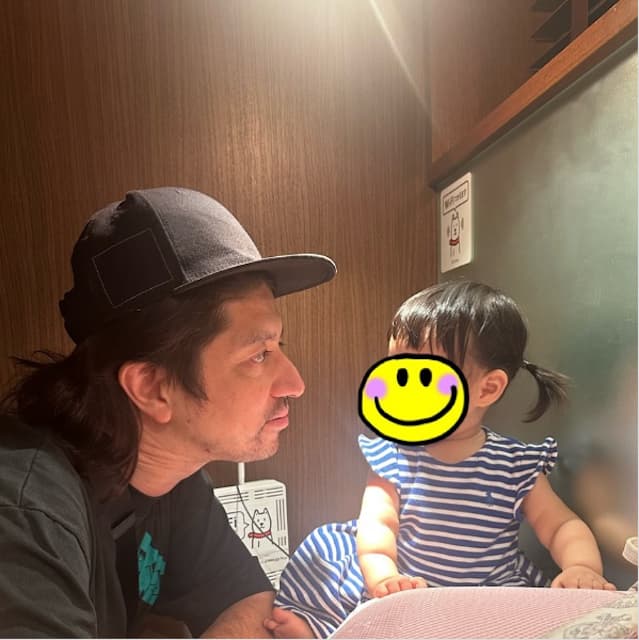 ギャル曽根がパパと娘の様子を公開