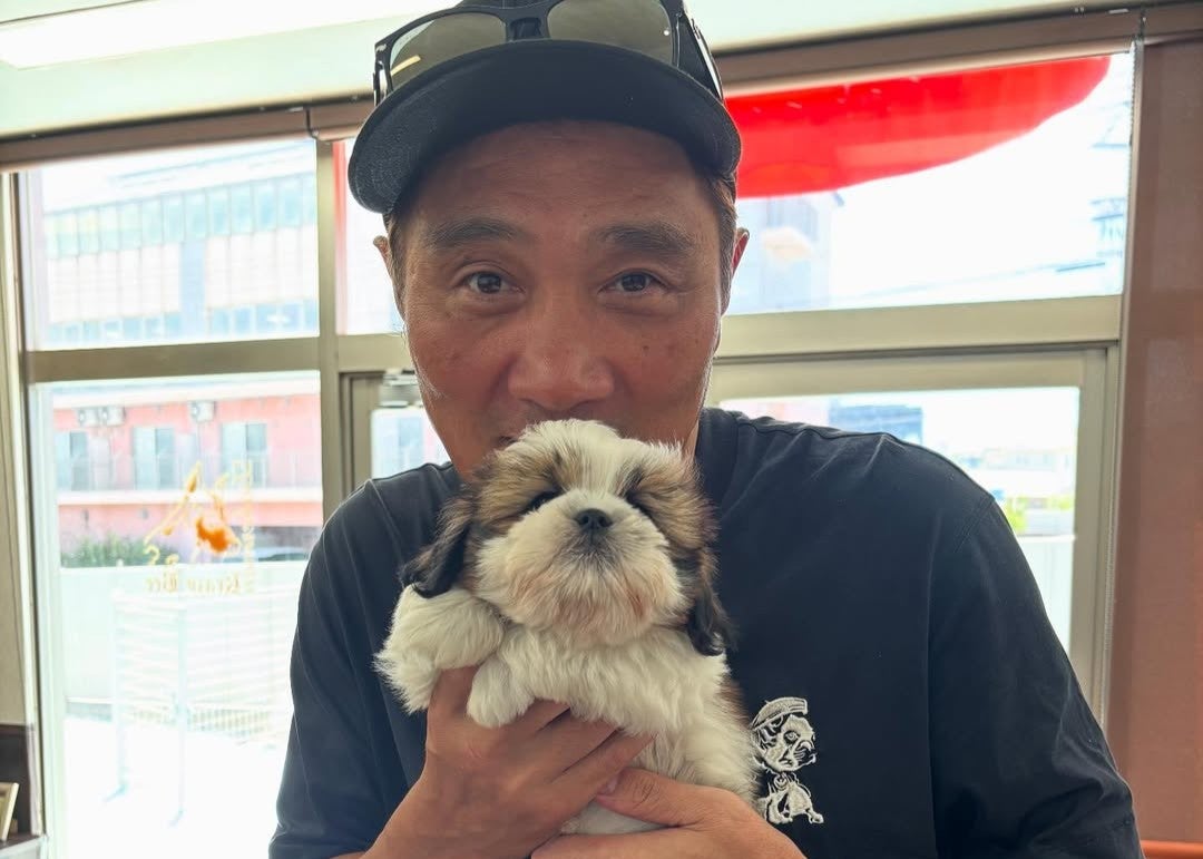 竹原慎二が子犬にメロメロ「連れて帰りたい」　元王者のギャップにほっこり