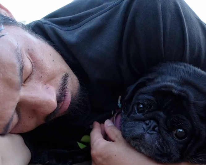 癒やしの時間…山口蛍が愛犬「クロ」と過ごすピクニック姿が話題に