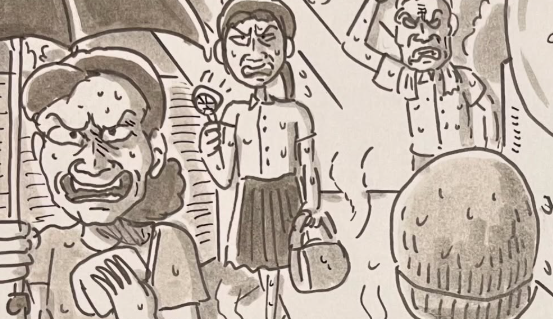 「6月なのに暑すぎる！」鉄拳が“般若顔”の街中に驚きの声