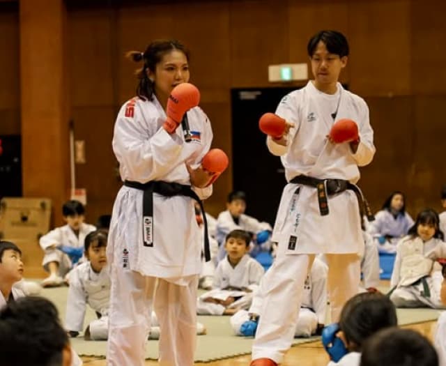 格闘家・月井隼南が“闘魂フェス”に参加！子供たちを空手を楽しむ！