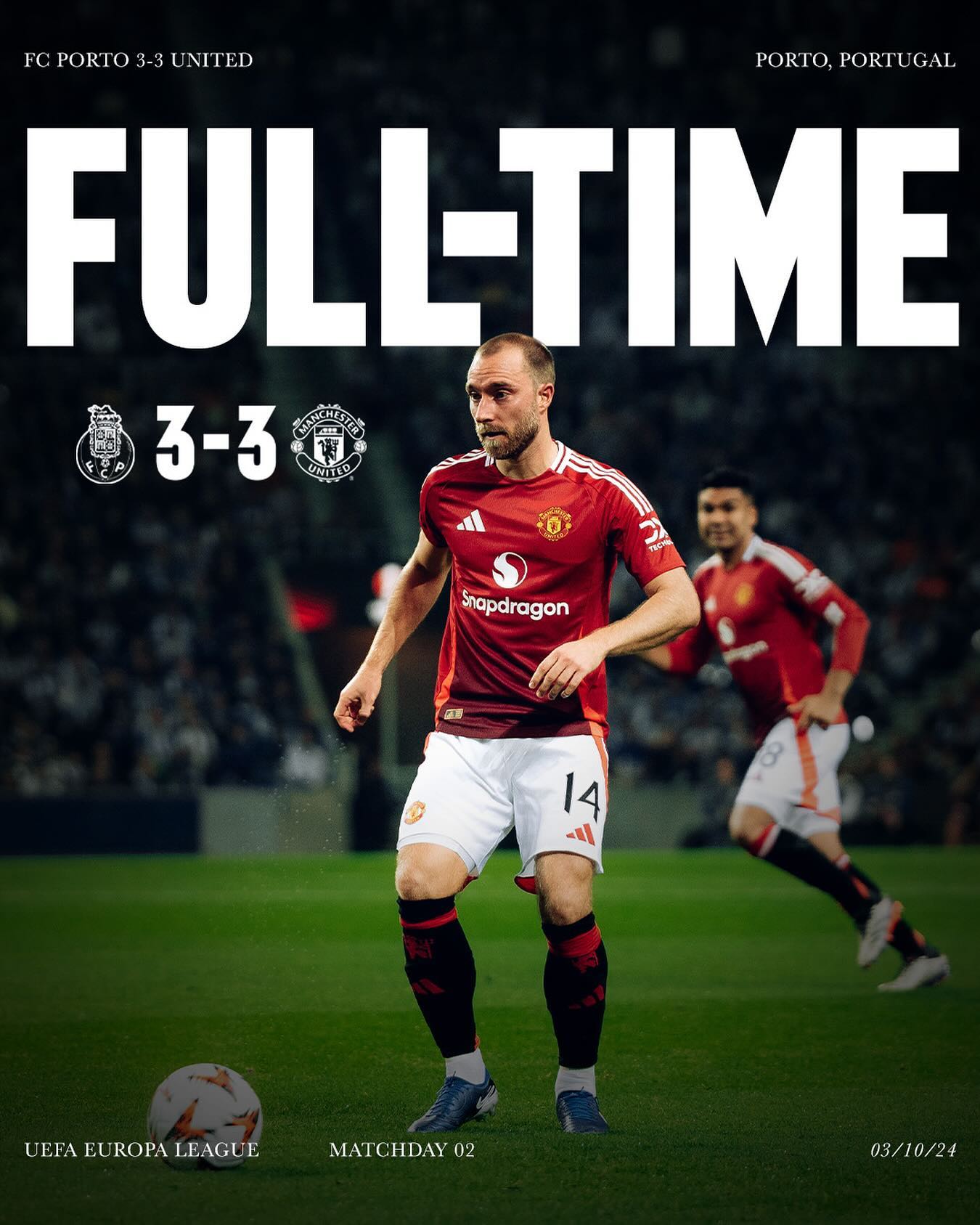 マンUが強豪相手に劇的ドロー！主将の2戦連続レッドなど不安要素も