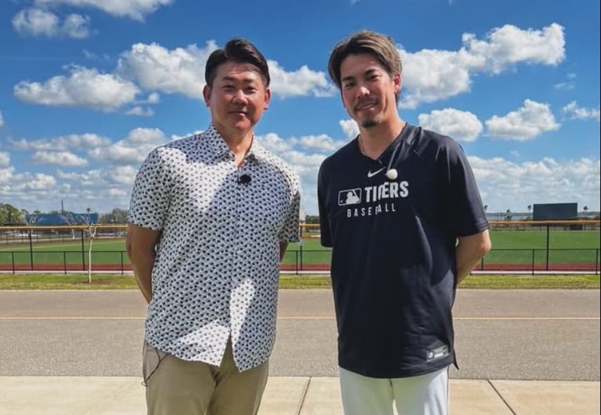 松坂大輔が前田健太との2ショットを公開！！前田の状態に太鼓判！