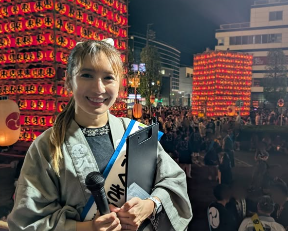 「久喜提燈祭り」才木玲佳、法被姿で登場　笑顔の祭り締めくくり