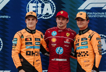 F1“三強集結”にファン歓喜！ルクレール、ノリス、ピアストリが並んだ圧巻ショットが話題