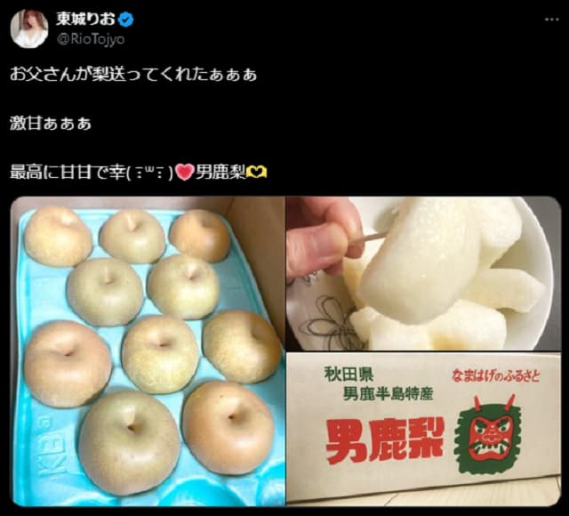 美人雀士が梨に舌鼓！秋田の”男鹿梨”