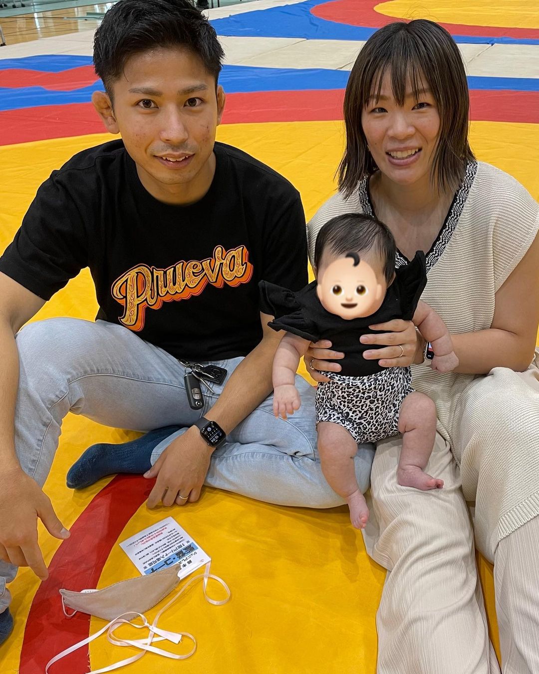 川井梨紗子の娘が生後2ヶ月でのマットデビュー⁉︎🤼‍♀️親子での3Sも❤️