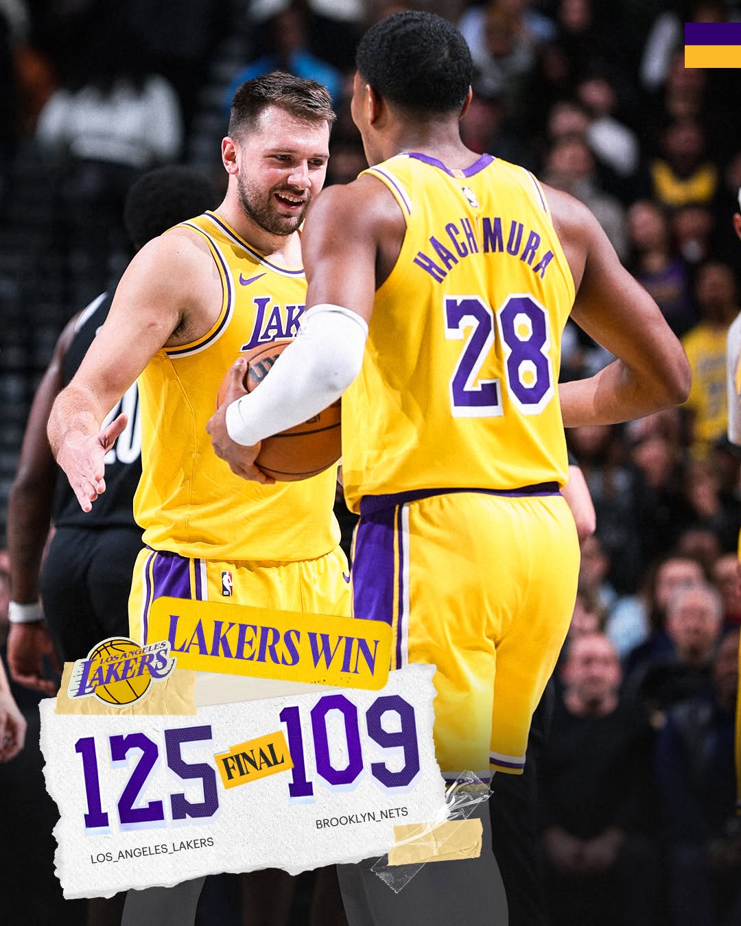 【レイカーズ】ネッツ撃破でロード5勝3敗　八村塁は5得点で貢献