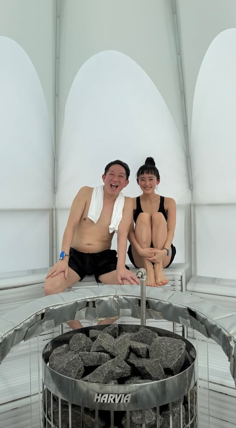 「趣味が共通している幸せ♡」サバンナ高橋＆清水みさと夫婦、仲良しサウナ2ショットにファン反響！