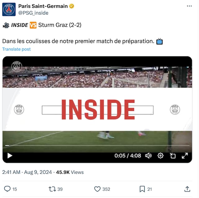 PSG親善試合の裏側を公開