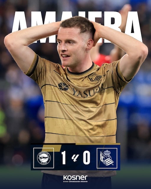 レアル・ソシエダが降格圏のアラベスに敗北　久保建英は先発出場も不発