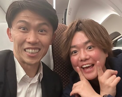 ぺこぱ・シュウペイ、元サッカー日本代表と新幹線で