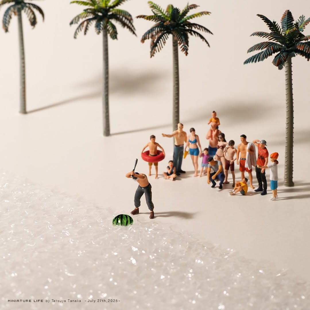 田中達也、〇〇でスイカを再現！？夏らしい最新作が話題に