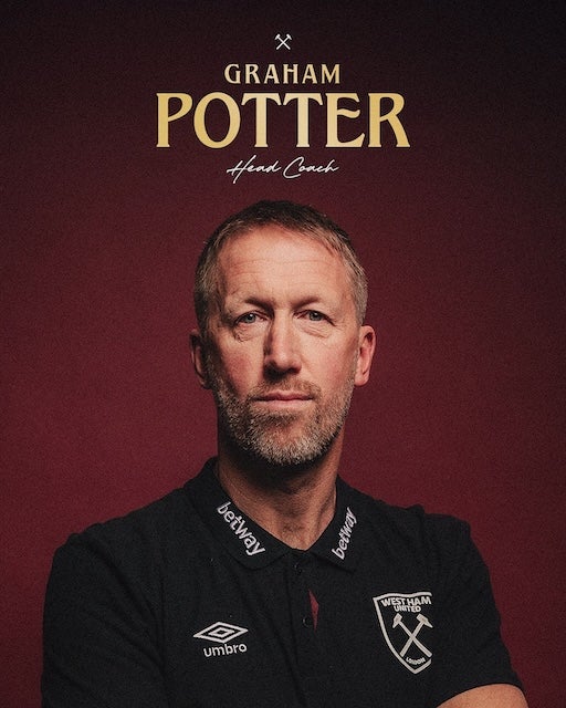 ウェストハムがポッター監督の就任を発表！今季不調のチームを立て直せるか
