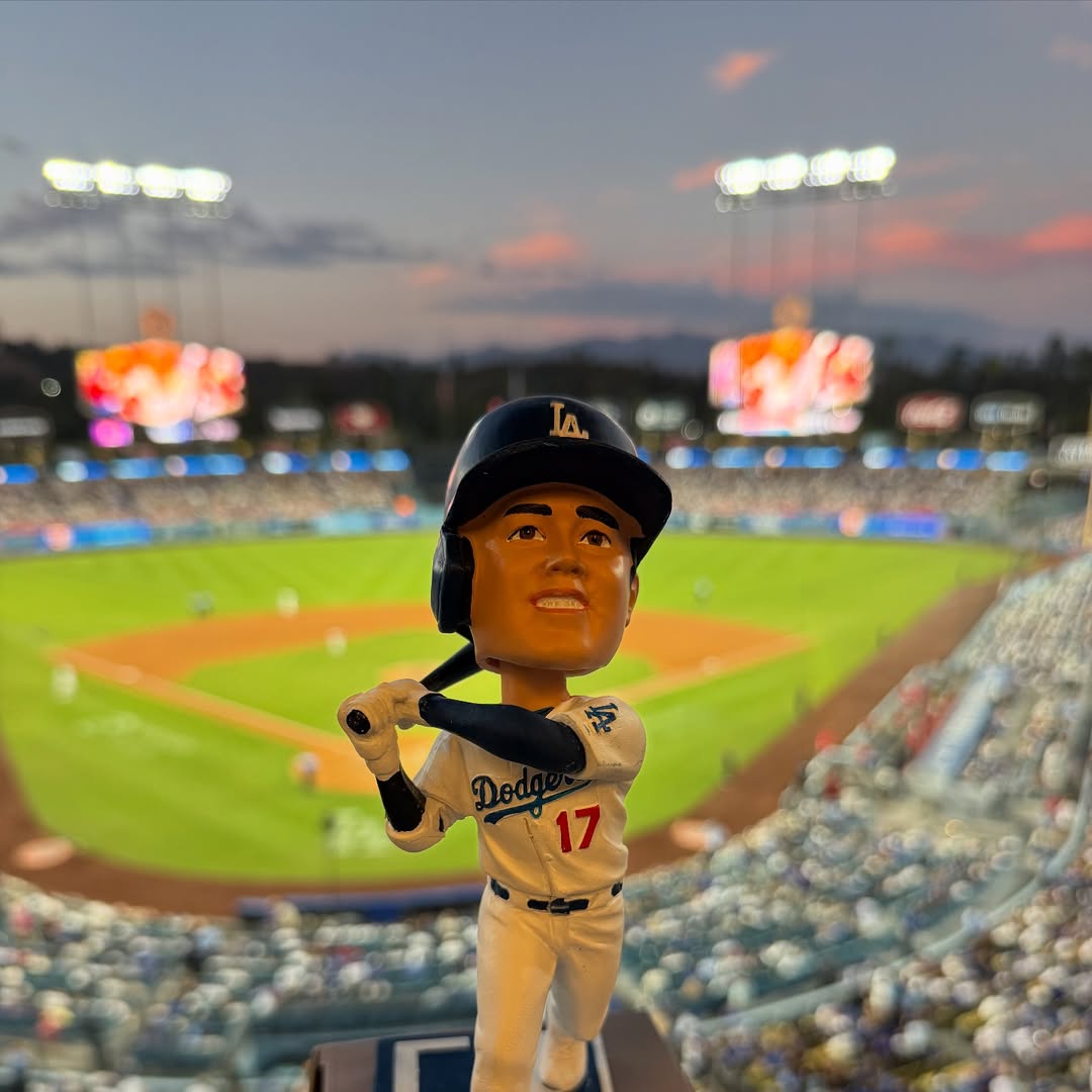 MLBジャーナリスト・山田結軌、大谷翔平のボブルヘッドデーを添えた球場ショットに「カメラアングル最高です！」の声