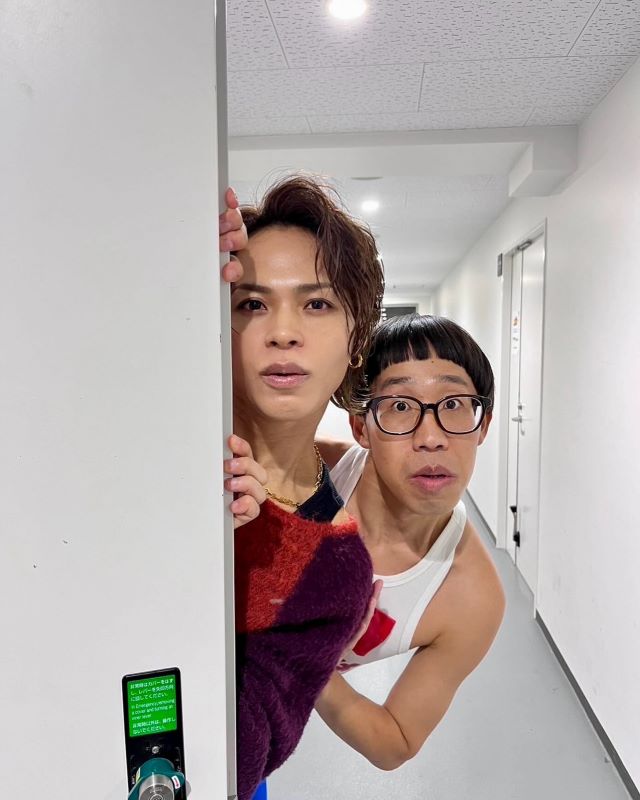 上田竜也がひょっこりはんと遭遇でナイスヒョッコリ✨