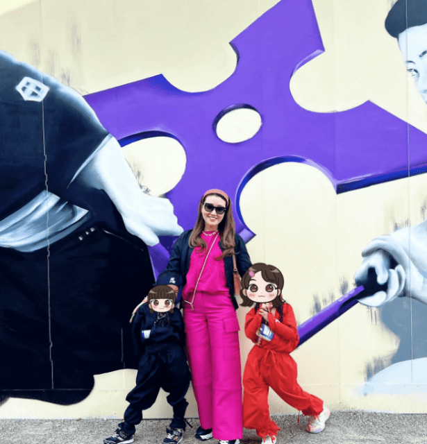 「懐かしい想い出の場所へ」細木かおり、孫たちと