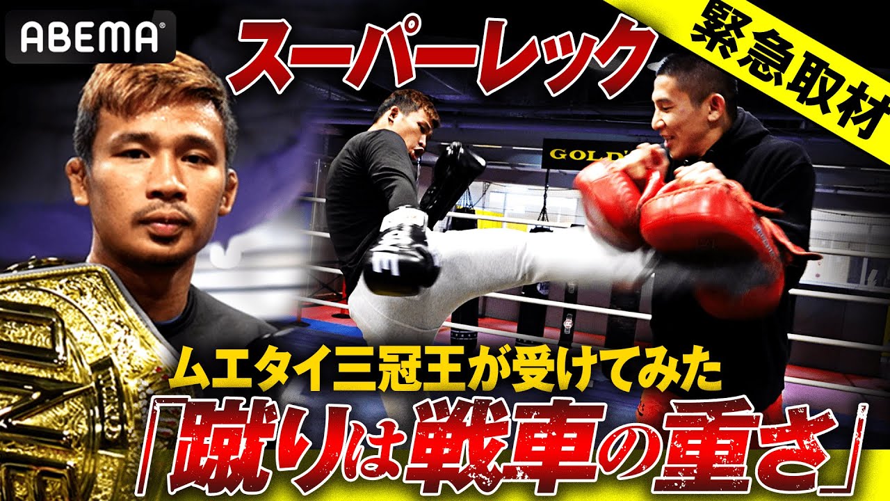 「この蹴り、1発も受けたくない...」ムエタイ7冠・雅がスーパーレックの蹴りを受けてみた！