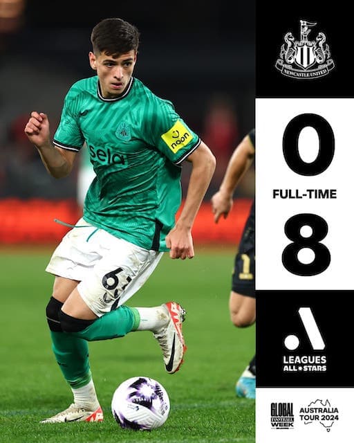 プレミアリーグ7位チーム、豪州選抜に大敗喫す