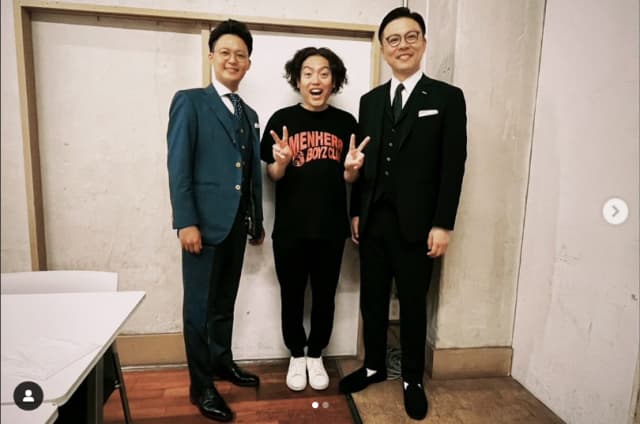 「やっぱり似てる」花田優一、モノマネのガクテンソク奥田と初対面