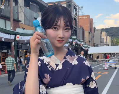 「サインもねだられるんじゃないの？」美しすぎと評判の福娘、浴衣姿の”ラムネ接近・インパクト”にファン夢心地！
