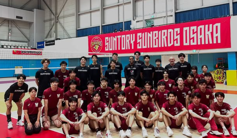 熱戦！サントリーサンバーズ大阪と早稲田大の練習試合に注目