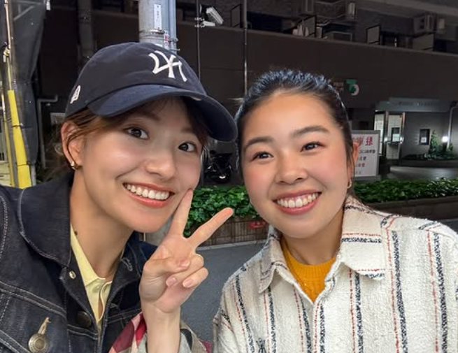 元SKE48・後藤楽々アナ、餃子ツーショットで全英女子オープン優勝・美夢有選手を祝福