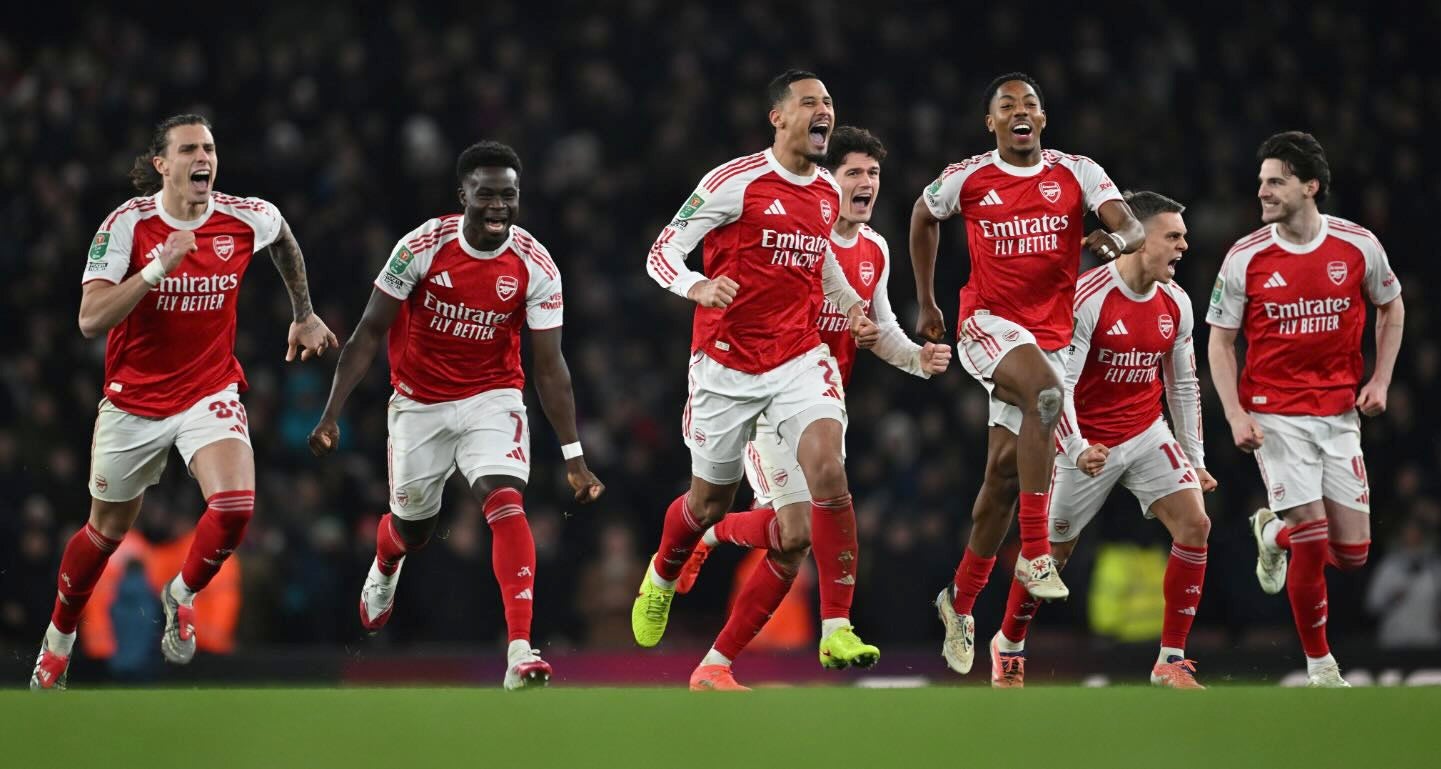 アーセナルがPK戦でクリスタル・パレスに勝利、カラバオ杯準決勝進出を決める