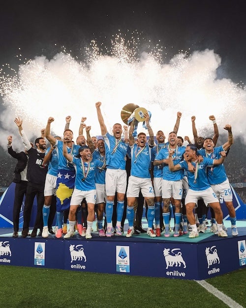 ナポリが2年ぶり4度目のスクデット獲得！今季加入のマクトミネイはリーグMVPに