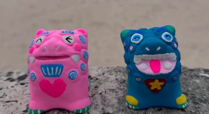 沖縄での安らぎ、、DeNA・中川颯がチームメイトとシーサーの絵付け体験！