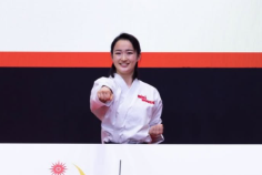 清水希容、アジア競技大会調印式で圧巻の演武！