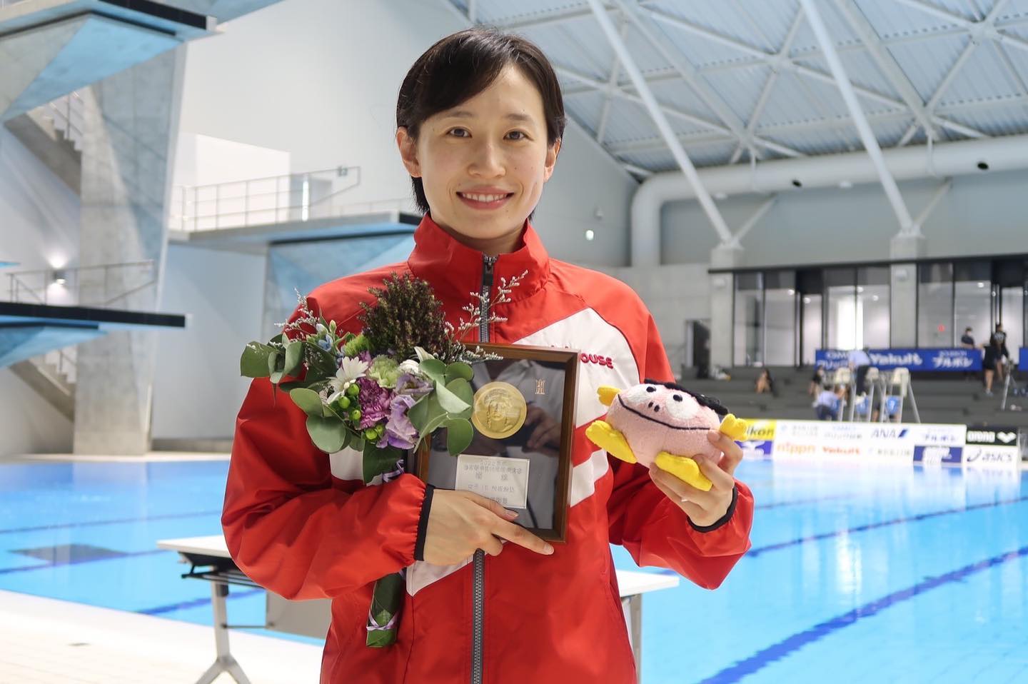 瀬戸大也の妻❤️馬淵優佳、日本選手権で復活優勝🥇笑顔でファンに報告