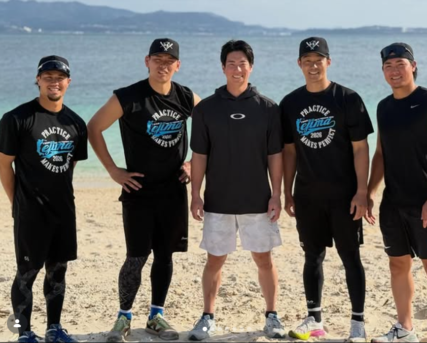西武・FA加入の石井一成、伊江島での自主トレ終了を報告　「最高の仲間」松本剛、野村佑希らと切磋琢磨