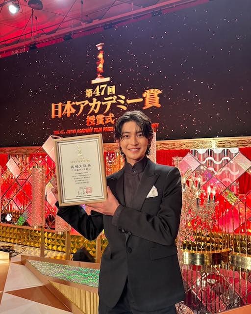 「あのパネルに顔を抜かれたいです！」高橋文哉がアカデミー賞新人俳優賞を受賞