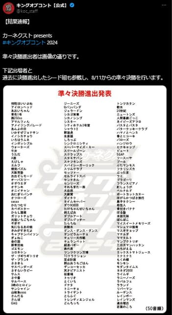 「えっ、あのコンビも残ってるの！？」キングオブコント準々決勝進出の面々にお笑いファンも驚き！